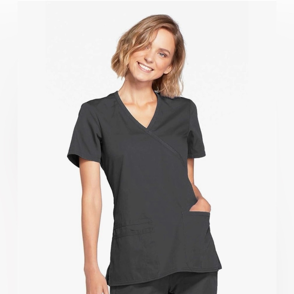 Cherokee Workwear Revolution Tech Women's Scrubs Top Mock Wrap Ww775ab
